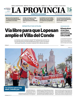 Portada La Provincia de hoy - Periódico regional