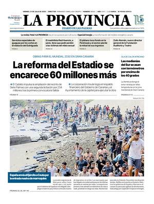 Prima pagina La Provincia di oggi - Quotidiano regional