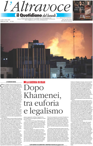 Prima pagina Il Quotidiano del Sud L'Altravoce di oggi - Quotidiano nazionale