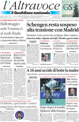 Il Quotidiano del Sud L'Altravoce prima pagina