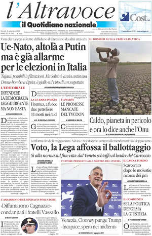 Il Quotidiano del Sud L'Altravoce prima pagina