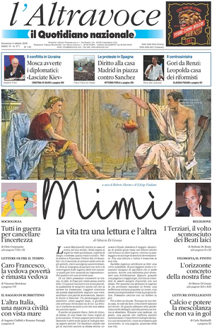 Prima pagina Il Quotidiano del Sud L'Altravoce di oggi - Quotidiano nazionale