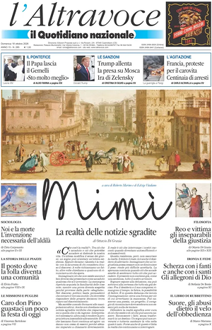 Prima pagina Il Quotidiano del Sud L'Altravoce di oggi - Quotidiano nazionale