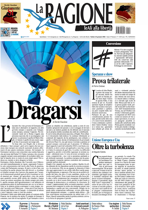Prima pagina La Ragione di oggi - Quotidiano nazionale