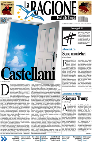 Prima pagina La Ragione di oggi - Quotidiano nazionale