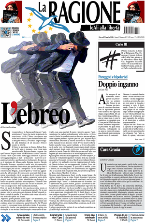 Prima pagina La Ragione di oggi - Quotidiano nazionale