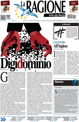 Prima pagina La Ragione di oggi - Quotidiano nazionale