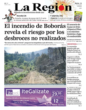 Prima pagina La Región di oggi - Quotidiano regional