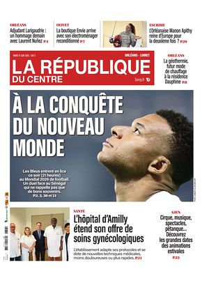 Une de La République du Centre du jour - Journal régional
