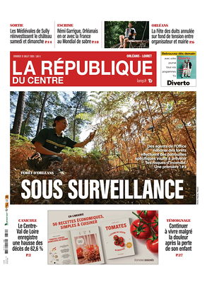 Une de La République du Centre du jour - Journal régional