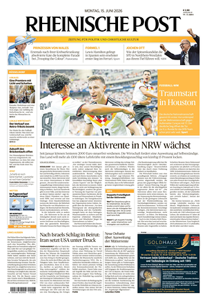Titelseite von Rheinische Post heute - Regionale Zeitungen