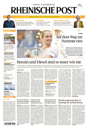 Titelseite von Rheinische Post heute - Regionale Zeitungen