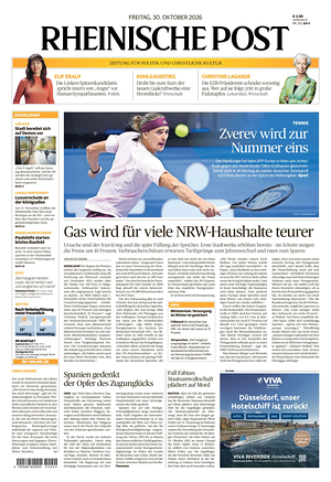 Titelseite von Rheinische Post heute - Regionale Zeitungen