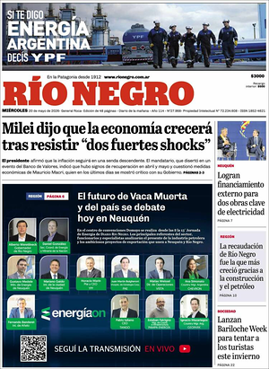 Río Negro front page