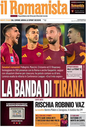 Prima pagina Il Romanista di oggi - Quotidiano sport