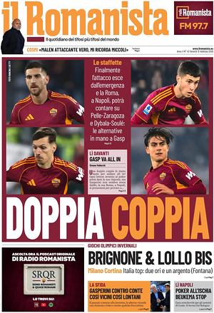 Prima pagina Il Romanista di oggi - Quotidiano sport
