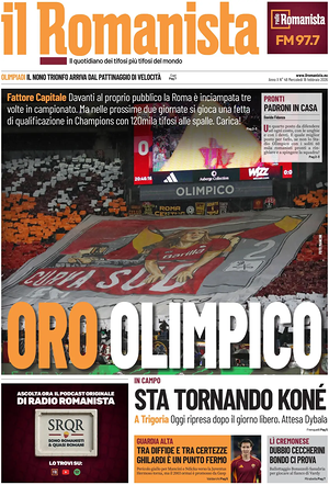 Prima pagina Il Romanista di oggi - Quotidiano sport