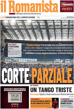 Prima pagina Il Romanista di oggi - Quotidiano sport