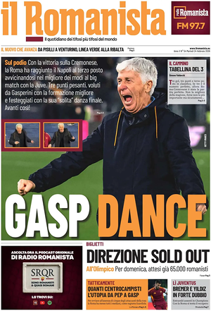 Prima pagina Il Romanista di oggi - Quotidiano sport