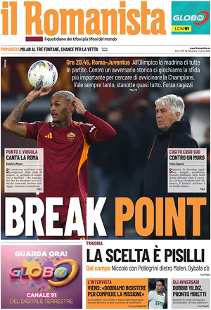 Prima pagina Il Romanista di oggi - Quotidiano sport