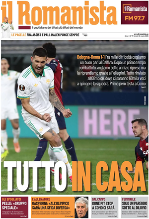 Prima pagina Il Romanista di oggi - Quotidiano sport