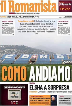 Prima pagina Il Romanista di oggi - Quotidiano sport