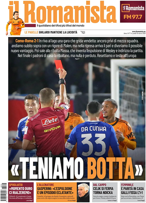Prima pagina Il Romanista di oggi - Quotidiano sport