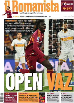Prima pagina Il Romanista di oggi - Quotidiano sport