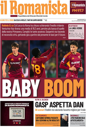 Prima pagina Il Romanista di oggi - Quotidiano sport