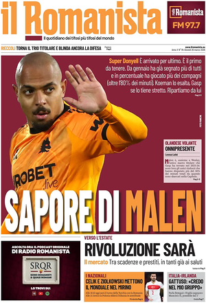 Prima pagina Il Romanista di oggi - Quotidiano sport