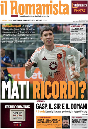 Prima pagina Il Romanista di oggi - Quotidiano sport