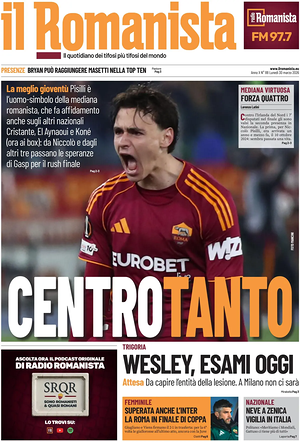 Prima pagina Il Romanista di oggi - Quotidiano sport