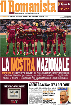 Prima pagina Il Romanista di oggi - Quotidiano sport