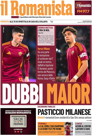 Prima pagina Il Romanista di oggi - Quotidiano sport