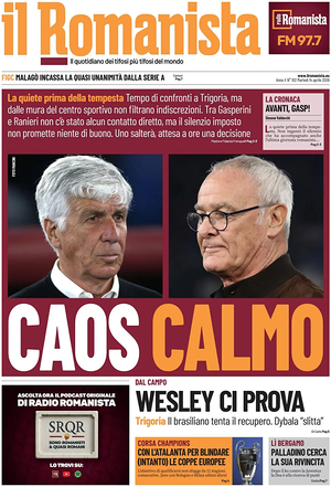 Prima pagina Il Romanista di oggi - Quotidiano sport