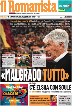 Prima pagina Il Romanista di oggi - Quotidiano sport