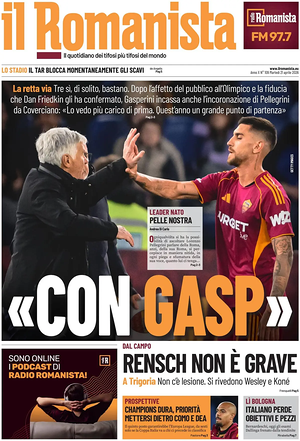 Prima pagina Il Romanista di oggi - Quotidiano sport
