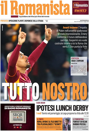 Prima pagina Il Romanista di oggi - Quotidiano sport