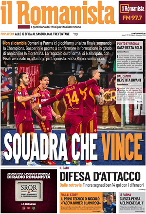 Prima pagina Il Romanista di oggi - Quotidiano sport