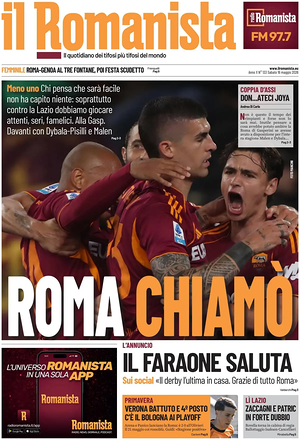 Prima pagina Il Romanista di oggi - Quotidiano sport