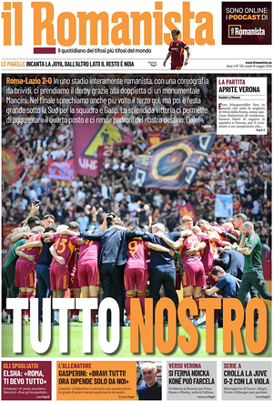 Prima pagina Il Romanista di oggi - Quotidiano sport