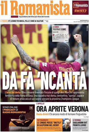 Prima pagina Il Romanista di oggi - Quotidiano sport