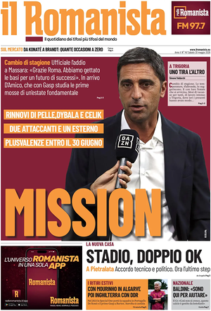 Prima pagina Il Romanista di oggi - Quotidiano sport