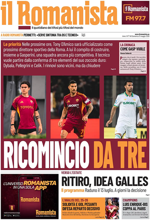 Prima pagina Il Romanista di oggi - Quotidiano sport