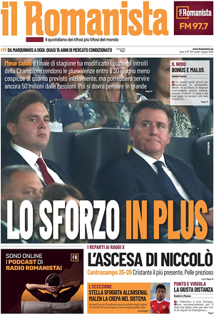 Prima pagina Il Romanista di oggi - Quotidiano sport