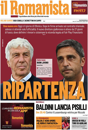 Prima pagina Il Romanista di oggi - Quotidiano sport