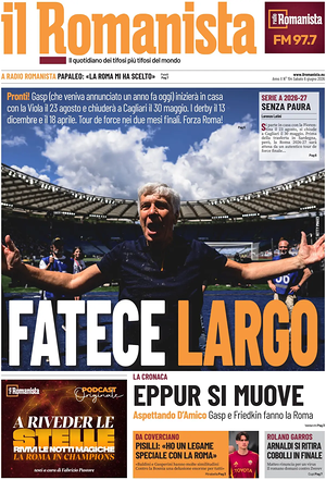 Prima pagina Il Romanista di oggi - Quotidiano sport