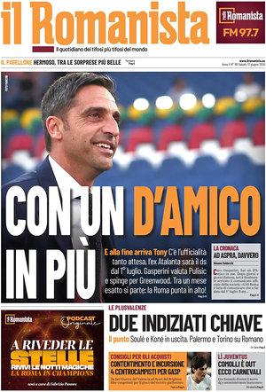 Prima pagina Il Romanista di oggi - Quotidiano sport