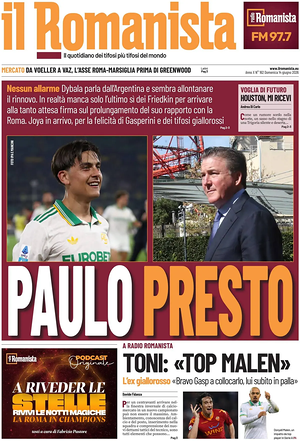 Prima pagina Il Romanista di oggi - Quotidiano sport