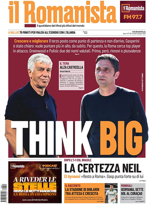 Prima pagina Il Romanista di oggi - Quotidiano sport